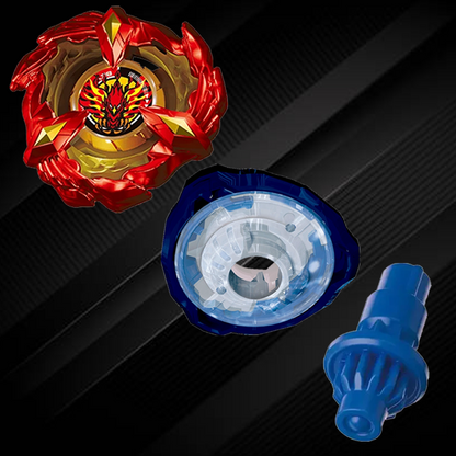 [Full Competitive Deck Setup] Cobalt Dragoon 7-60E + Wizard Rod 9-60B + Phoenix Wing 3-60P + 2 String Launchers - Takara Tomy